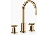 Dornbracht Tara MéLangeur De Lavabo à Trois Trous Avec Garniture D'éCoulement, Bec Pivotant à 360°, Saillie 165Mm, 20713892-39, 20713892-39