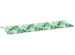 Vidaxl Cuscino Per Panca Motivo Foglie 150 X 50 X 3 Cm Tessuto Oxford