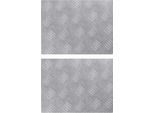 Vidaxl Gradino Rettangolare 2 Pezzi Argento 40 X 30 Cm Alluminio