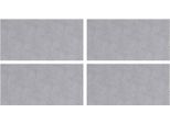 Vidaxl Gradino Rettangolare 4 Pezzi Argento 50 X 25 Cm Alluminio