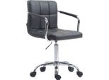 Sedia Da Ufficio In Pelle Finta - Sedia Da Ufficio - Facile Da Pulire, Regolabile In Altezza | Colore: Grigio