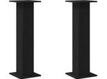 Vidaxl Supporto Per Diffusori 2 Pezzi Look Rovere Nero 30 X 30 X 95 Cm