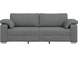 Vidaxl Divano Grigio Scuro 219 X 80 X 82 Cm Tessuto