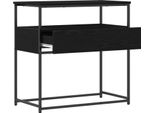 Vidaxl Tavolo Consolle Look Rovere Nero 75 X 40 X 75 Cm