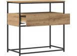 Vidaxl Tavolo Consolle In Rovere Artigianale 75 X 40 X 75 Cm Materiale A Base Di Legno