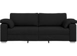 Vidaxl Divano Nero 219 X 80 X 82 Cm Tessuto