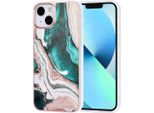 Uniq Accessory Custodia Posteriore In Tpu Per Iphone 13 E 14 - Verde Marmo