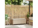 Vidaxl Panca Da Giardino Con Cuscini Beige 110X30X40,5 Cm Poly Rattan