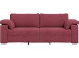 Vidaxl Divano Rosso Vino 219 X 80 X 82 Cm Tessuto