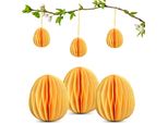 Decorazione Pasquale Uova Di Pasqua Da Appendere Gialle Set Di 6 Appendini Per Decorazioni
