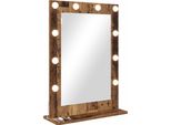 Vidaxl Specchio Per Lavabo Rettangolare Grigio Cemento 70 X 50 X 18 Cm