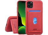 Uniq Accessory Apple Iphone 11 Pro Max Red Custodia Con Cover Posteriore - Portacarte