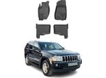 2005-2010 Jeep Grand Cherokee Tappetini Tpe Nero 4 Pz