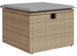 Vidaxl Set Di Divani Con Cuscini 5 Pezzi Poli Rattan Beige E Grigio Chiaro