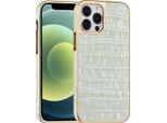 Uniq Accessory Custodia Posteriore Per Iphone 12 Pro Max - Pelle Croco Verde