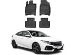 2017-2021 Honda Civic X Tappetini Tpe Nero 4 Pz