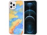 Custodia Uniq Classic Per Iphone 12 - 12 Pro - Cover Posteriore In Tpu - Giallo Marmo