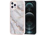 Custodia Uniq Classic Per Iphone 12 Pro Max Copertura Posteriore In Tpu - Bianco Marmo