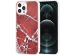 Custodia Uniq Classic Per Iphone 12 Pro Max Copertura Posteriore In Tpu - Rosso Marmo