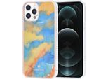 Custodia Uniq Classic Per Iphone 12 Pro Max - Cover Posteriore In Tpu - Giallo Marmo