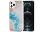Custodia Uniq Classic Per Iphone 12 Pro Max Copertura Posteriore In Tpu - Blu Marmo