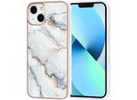 Uniq Accessory Custodia Posteriore In Tpu Per Iphone 13 E 14 - Bianco Marmo