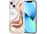 Uniq Accessory Custodia Posteriore In Tpu Per Iphone 13 E 14 - Marrone Marmo