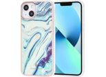 Uniq Accessory Custodia Posteriore In Tpu Per Iphone 13 E 14 - Marmo Acquamarina