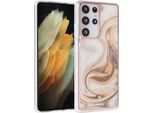 Uniq Classic Case Samsung Galaxy S21 Ultra Tpu Back Cover - Marble Brown