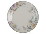 Piatto Da Colazione Clayre & Eef Ø 20 Cm Fiori Di Porcellana Rosa Beige