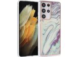 Uniq Classic Case Samsung Galaxy S21 Ultra Tpu Back Cover - Marmo Acquamarina