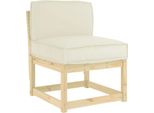 Vidaxl Cuscino Per Schienale Con Cuscino Crema 60 X 40 X 12 Cm