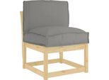 Vidaxl Cuscino Per Schienale Con Cuscino Grigio 50 X 40 X 12 Cm