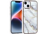 Uniq Accessory Custodia Posteriore In Tpu Per Iphone 14 E 13 - Bianco Marmo