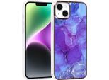 Uniq Accessory Custodia Posteriore In Tpu Per Iphone 14 E 15 Plus - Viola Marmo