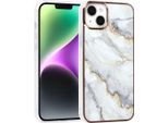 Uniq Accessory Custodia Posteriore In Tpu Per Iphone 14 E 15 Plus - Bianco Marmo