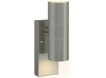Vidaxl Applique Da Esterno Argento 7 X 10 X 22 Cm In Acciaio Inox E Vetro
