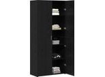 Vidaxl Credenza Nera Look Rovere 40 X 42,5 X 185 Cm Materiale A Base Di Legno
