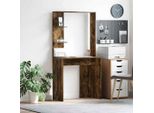 Maison Exclusive - Scrivania Con Scaffale Rovere Affumicato 78,5 X 37 X 154,5 Cm