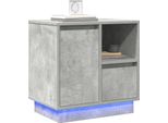 Vidaxl Comodino 2 Pezzi Grigio Cemento 50 X 34,5 X 50 Cm Materiale A Base Di Legno