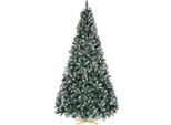 Albero Di Natale Artificiale Con Neve - Abete Canadese - 210 Cm - Senza Luci - Con Pigne - Realistico