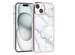 Uniq Accessory Iphone 15 Copertura Posteriore In Tpu - Bianco Marmo