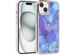 Uniq Accessory Iphone 15 Copertura Posteriore In Tpu - Viola Marmo