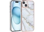 Uniq Accessory Cover Posteriore In Tpu Per Iphone 15 E 14 Plus - Bianco Marmo