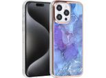 Uniq Accessory Iphone 15 Pro Max Copertura Posteriore In Tpu - Viola Marmo