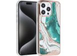 Uniq Accessory Iphone 15 Pro Max Copertura Posteriore In Tpu - Verde Marmo
