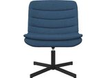 Vidaxl Sedia Girevole Blu 63 X 75 X 76 Cm Tessuto