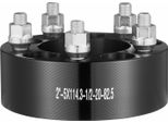 Succebuy Distanziali Ruota 2" 5X4,5"", 5 Adattatori Per Occhielli Forgiati, Centraggio Mozzo 82,5 Mm, Bullone 1/2""-20, Per Jeep E Ford, 4 Pezzi, Nero"