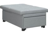 Vidaxl Divano Letto Estraibile Grigio Chiaro 194 X 50 X 82 Cm Compensato