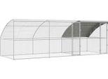 Vidaxl Gabbia Per Polli Argento 600 X 200 X 198,5 Cm Acciaio Zincato